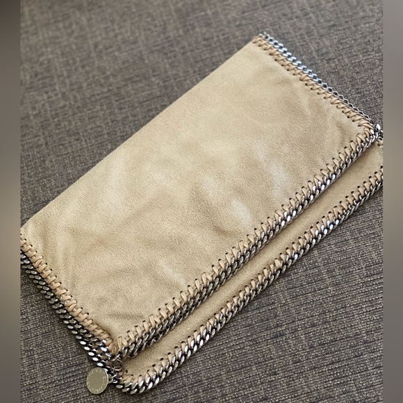 NEW Stella McCartney Falabella Tan Faux Leather Clutch!! - Picture 11 of 11